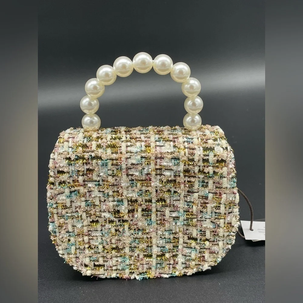 NEW Imoga Kids Tweed Chain Crossbody Bag
